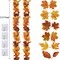 DearHouse 2 Pack Fall Maple Leaf Garland - 5.9Ft/Piece Hanging Vine Artificial Autumn Foliage for Thanksgiving, Home, Wedding, Fireplace, Party, Christmas Decor (Light Orange)